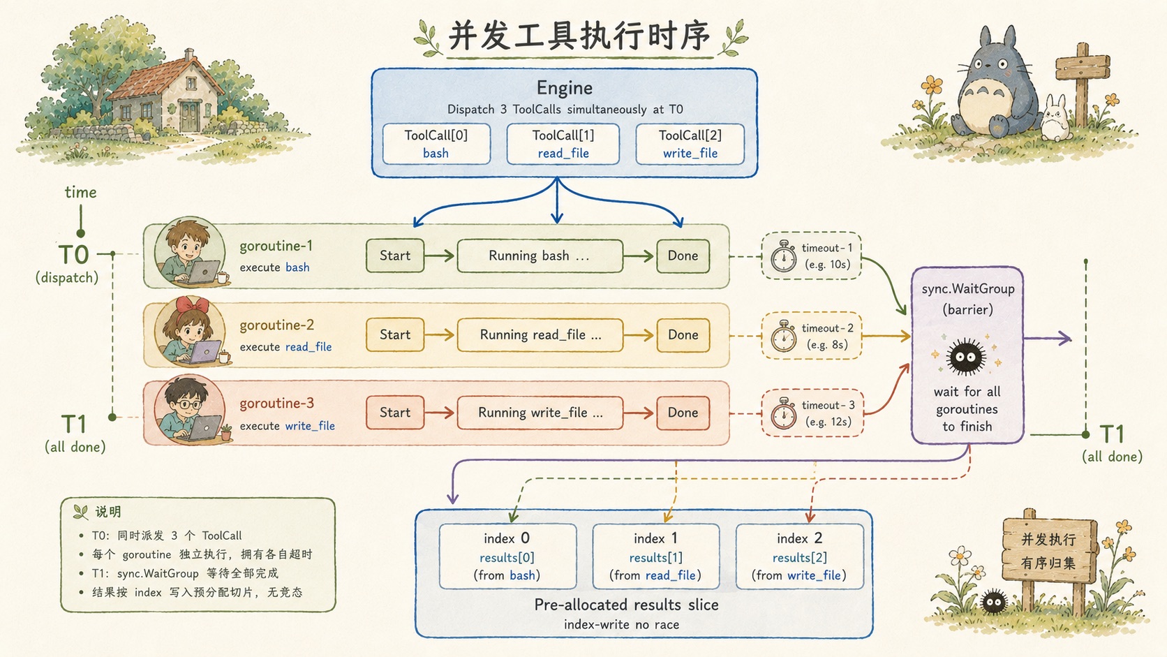 图:并发工具执行时序