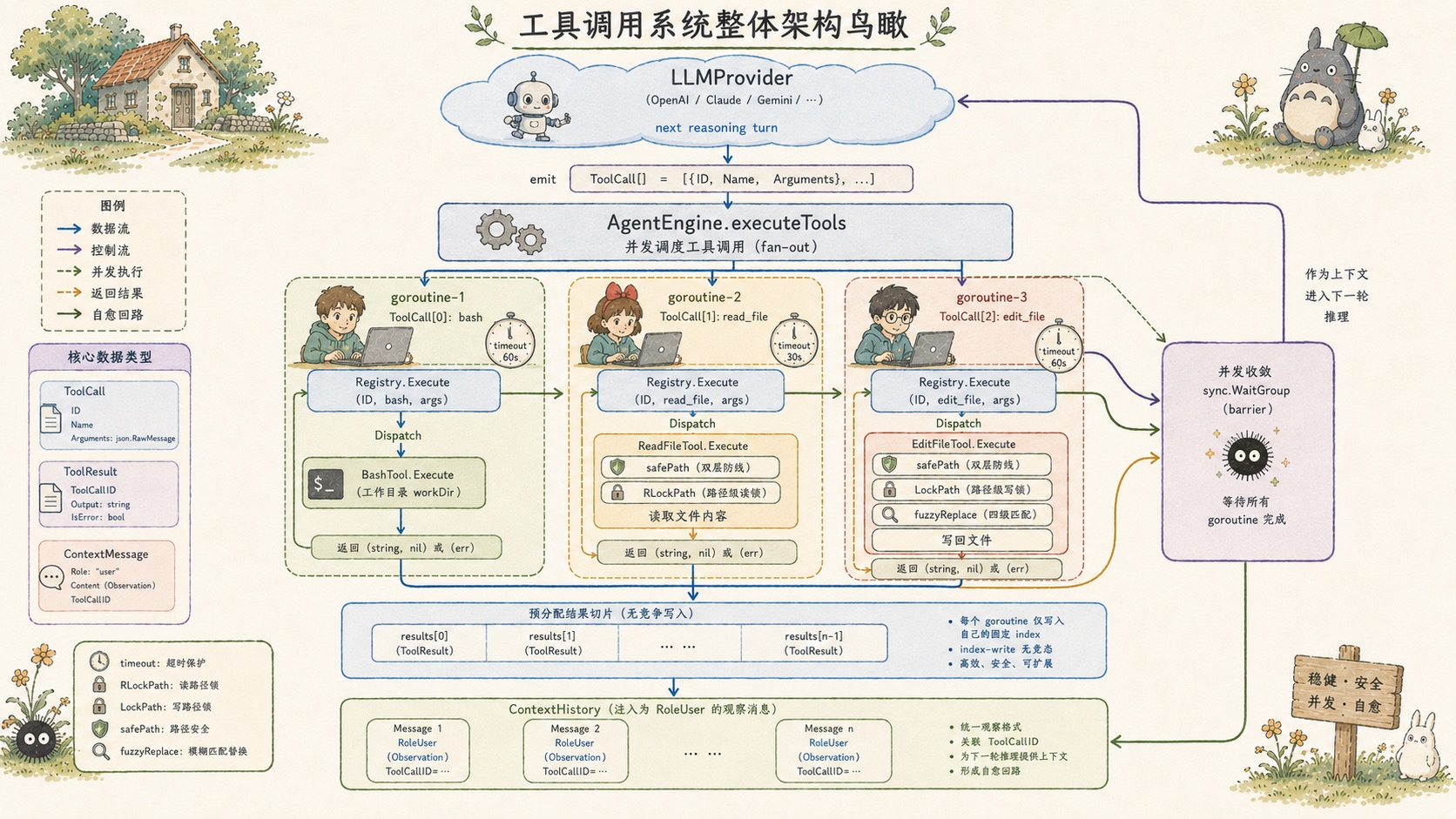图:工具调用系统整体架构鸟瞰