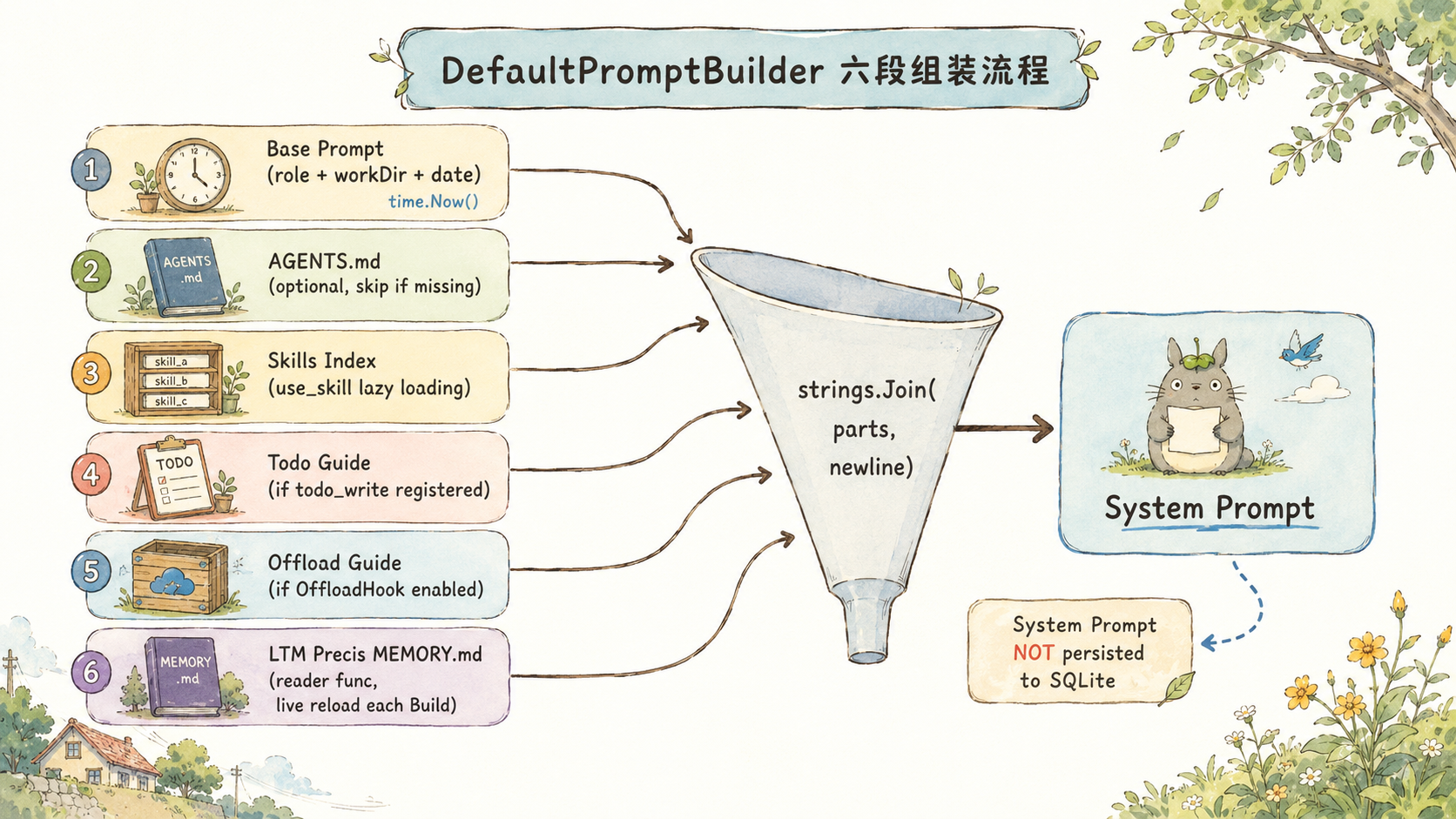 DefaultPromptBuilder 六段组装流程
